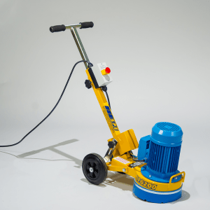 yellow and blue floor grinder