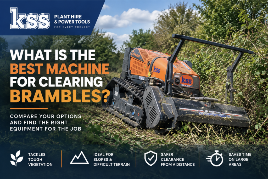 What is the best machine for clearing brambles? Compare brush cutters, flail mowers and the RoboEvo to find the right machine for the job. - Blog thumbnail